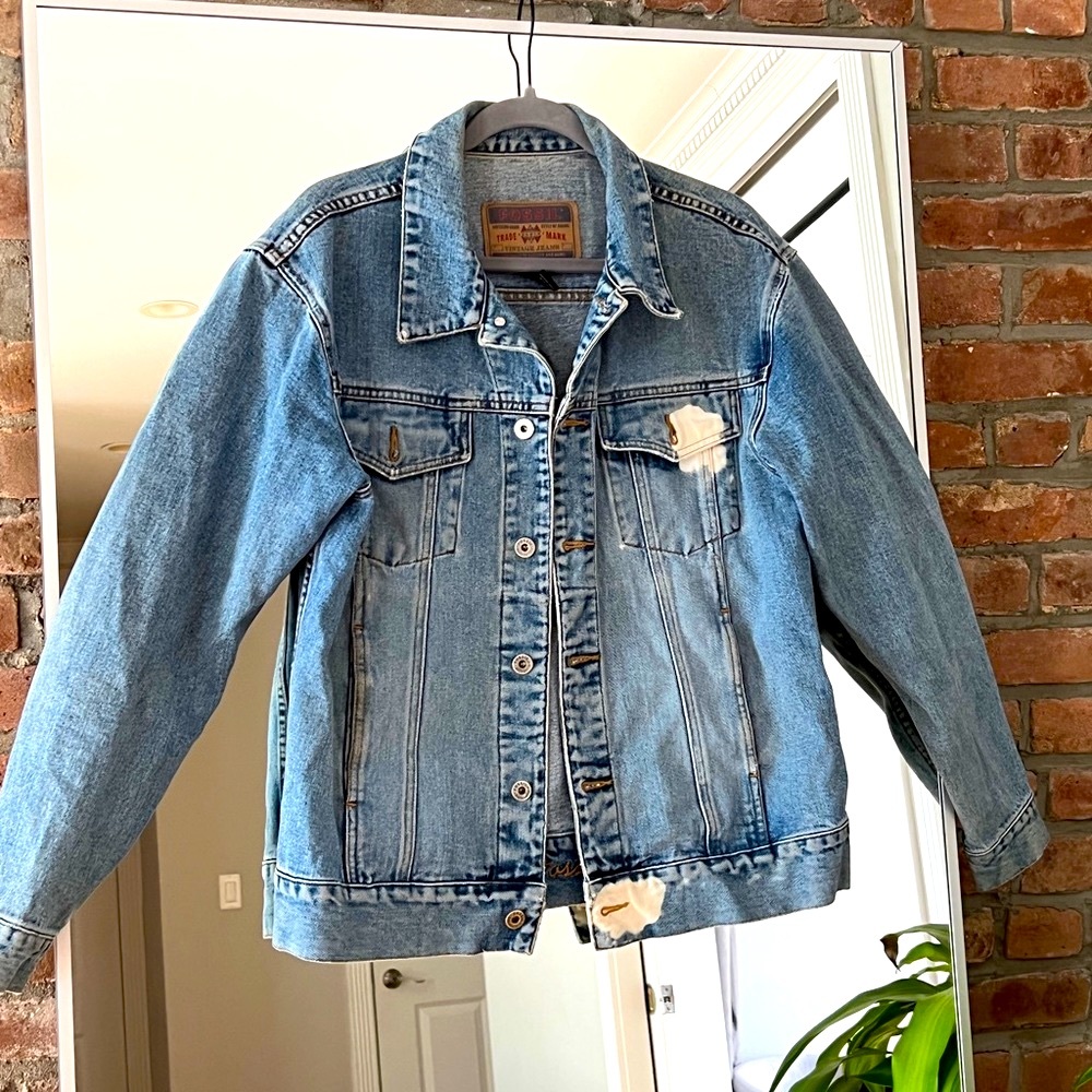 Classic denim jean jacket medium wash - Fossil Vintage